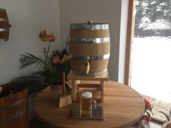 Bierfass Holzkeg 15 Liter  mit VA Blase